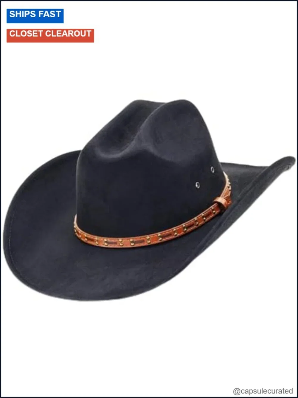 Cattleman Wide Brim Cowboy Hat for Men and Women - Western Cowgirl Hat with